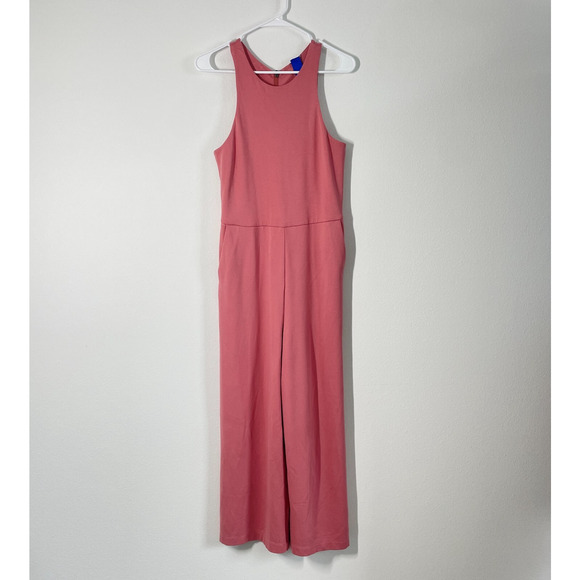 Kit & Ace Jumpsuit Made to Move Women 6 Mauve Pink Wide Leg Athleisure Culottes - Picture 1 of 9